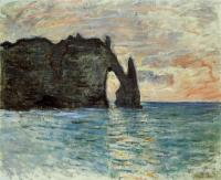 Monet, Claude Oscar - The Cliff at Etretat